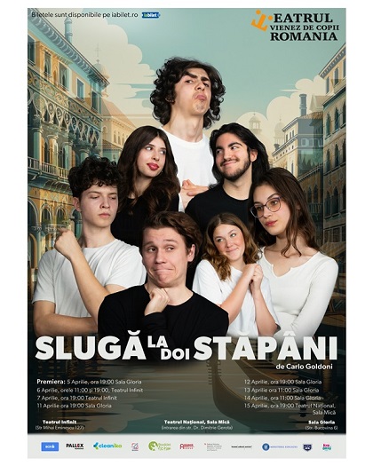 Poster Sluga la doi stapani Teatrul Vienez de Copii