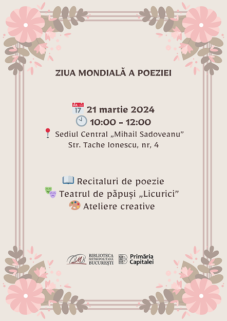 ZIUA MONDIALA A POEZIEI poster A3